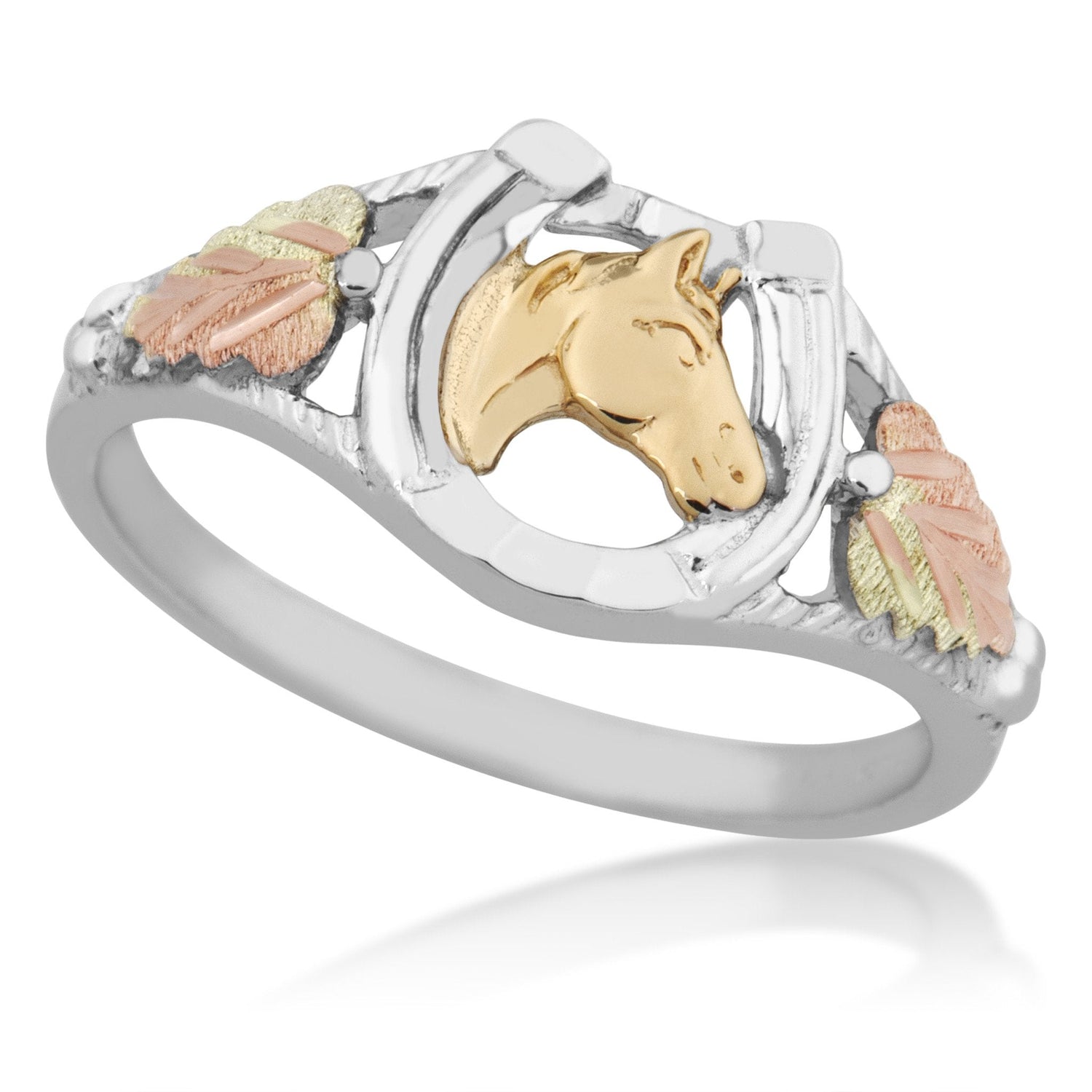 Black Hills Gold Horse Head Ring — 10K Gold &amp;amp; Sterling Silver