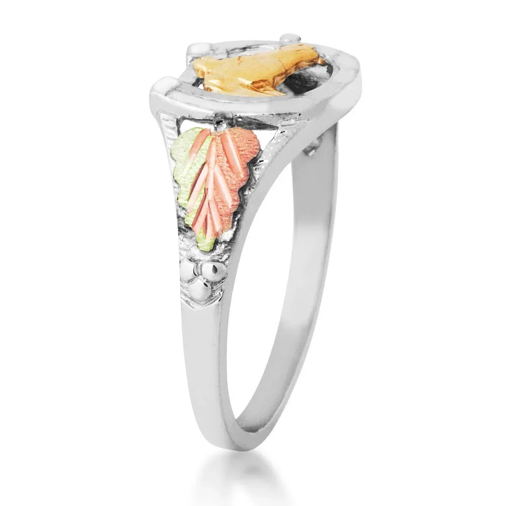 Black Hills Gold Horse Head Ring — 10K Gold &amp;amp; Sterling Silver